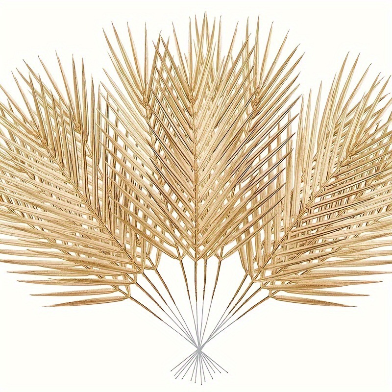 Palm Leaf Dried - Feuilles de Palmier Artificielles Dorées, Fausses