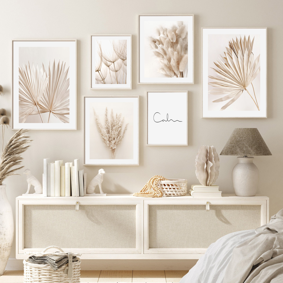 Affiche Murale Bohème Beige Ne - Palm Leaf Dried avis et prix