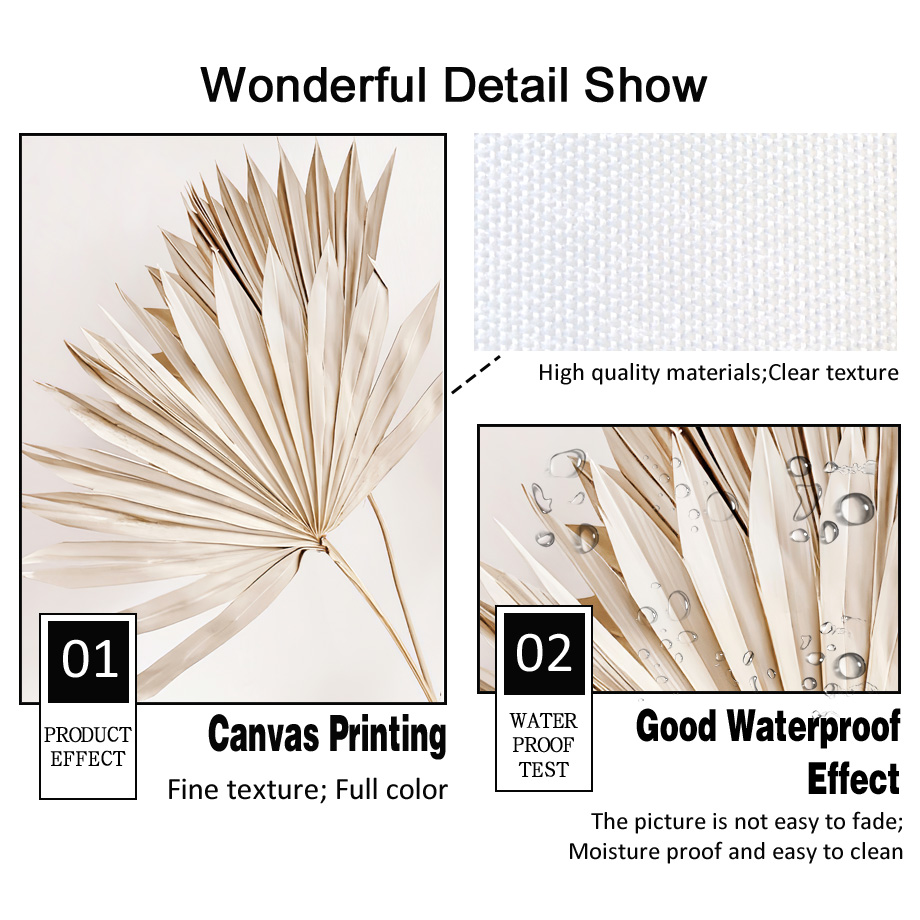 Affiche Murale Bohème Beige Ne - Palm Leaf Dried avis et prix