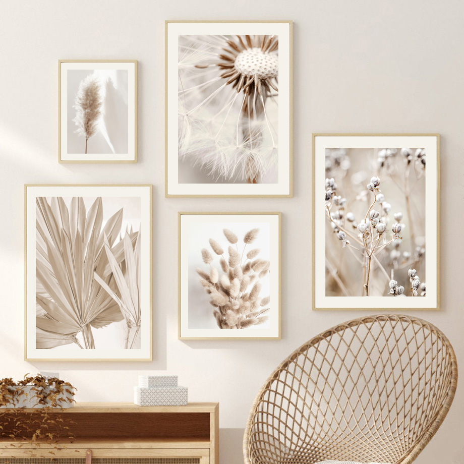 Affiche murale bohème beige ne - Palm Leaf Dried avis et prix