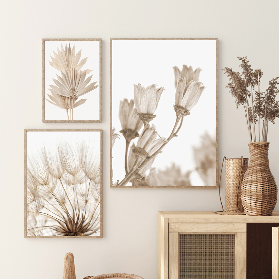Affiche murale bohème beige ne - Palm Leaf Dried avis et prix